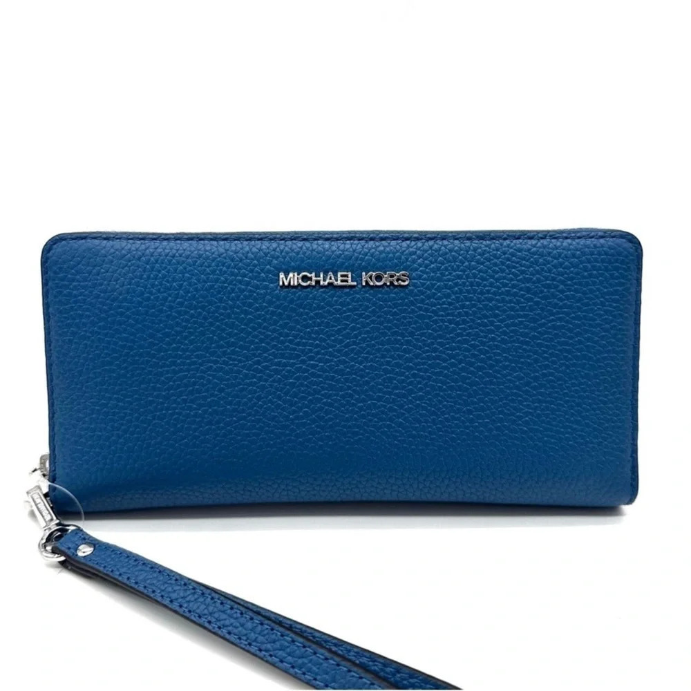 Michael Kors Large Continental Wallet Wristlet Teal